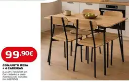 Bricomarché Conjunto mesa + 4 cadeiras promoção