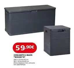 Bricomarché Woody's - conjunto 2 baus promoção