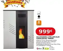 Bricomarché A+ - salamandra a pellets slim canalizavel promoção