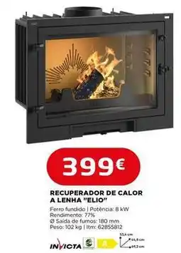 Bricomarché A+ - recuperador de calor a lenha promoção