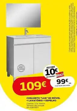 Bricomarché Valor - conjunto lua + lavatorio + espelho promoção
