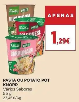 El Corte Inglés pasta ou potato pot knorr promoção