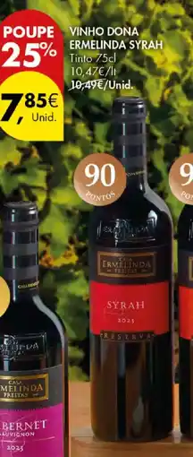 Pingo Doce Vinho dona ermelinda syrah promoção