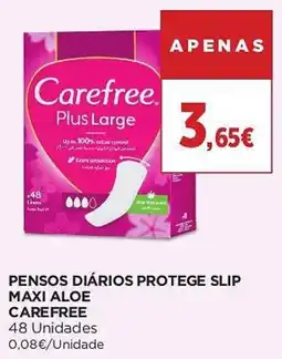 El Corte Inglés pensos diários protege slip maxi aloe carefree promoção