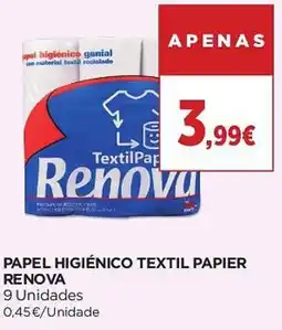 El Corte Inglés Papel higiénico textil papier renova promoção