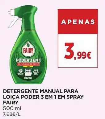 Detergente manual para loiça poder 3 em 1 em spray fairy