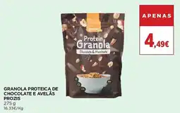 El Corte Inglés Granola proteica de chocolate e avelãs prozis promoção