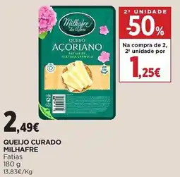 El Corte Inglés Queijo curado milhafre fatias promoção