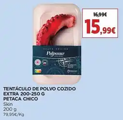 El Corte Inglés Tentáculo de polvo cozido petaca chico promoção