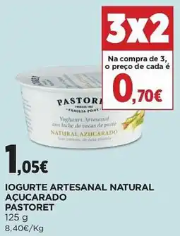 El Corte Inglés Iogurte artesanal natural açucarado pastoret promoção