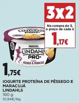 El Corte Inglés Iogurte proteína de pêssego e maracujá lindahls promoção
