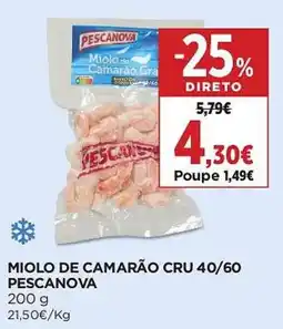 El Corte Inglés miolo de camarão cru 40/60 pescanova promoção