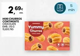 Continente Mini churros continente chocolate promoção