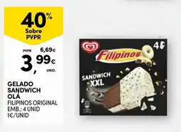 Continente Gelado sandwich ola promoção