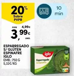 Continente Esparregado s/ glúten espinafre iglo promoção