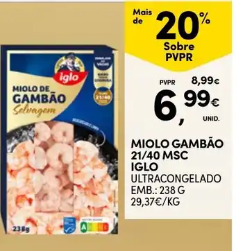 Continente miolo gambão iglo promoção