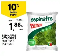 Continente Espinafre vitacress promoção