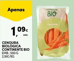 Continente Cenoura biológica continente bio promoção