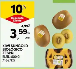Continente Kiwi sungold biológico zespri promoção