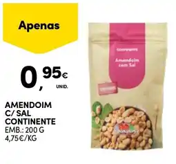 Continente Amendoim c/ sal continente promoção