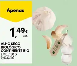 Continente Alho seco biológico continente bio promoção