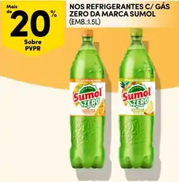 Continente Nos refrigerantes c/ gás zero da marca sumol promoção