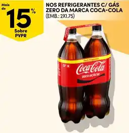 Continente Nos refrigerantes c/ gás zero da marca coca-cola promoção