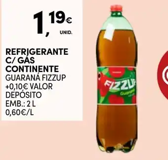 Continente Refrigerante c/gas continente promoção