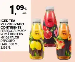 Continente Iced tea refrigerado continente promoção