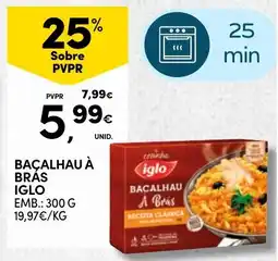 Continente Bacalhau à Bras Iglo promoção