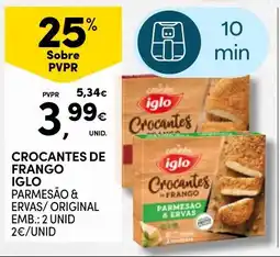 Continente Crocantes de frango iglo parmesão & ervas/ original promoção