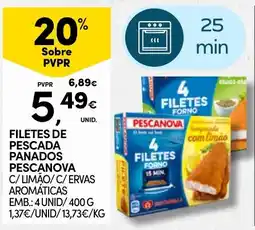 Continente filetes de pescada panados pescanova promoção