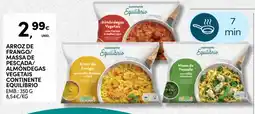 Continente Arroz de frango/ massa de pescada/ almondegas vegetais continente equilíbrio promoção