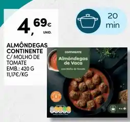 Continente Almôndegas continente c/ molho de tomate promoção