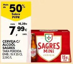 Continente Cerveja c/ álcool sagres promoção