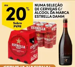 Continente Numa seleção de cervejaš c/ álcool da marca estrella damm promoção