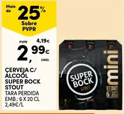 Continente Cerveja c/ álcool super bock stout promoção