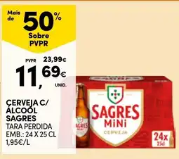 Continente Cerveja c/ álcool sagres promoção