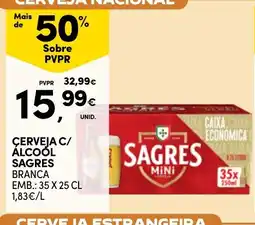 Continente Cerveja c/ álcool sagres promoção