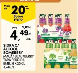 Continente Şidra c/ alcool somersby promoção
