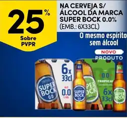 Continente Na cerveja s/ álcool da marca super bock 0.0% promoção