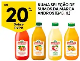 Continente Numa seleção de sumos da marca andros promoção