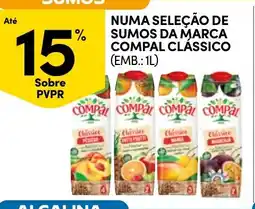 Continente Numa seleção de sumos da marca compal clássico promoção