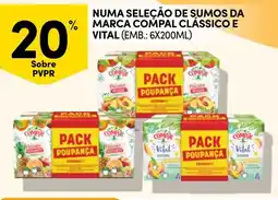 Continente Numa seleção de sumos da marca compal clássico e vital promoção