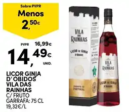 Continente Licor ginja d' obidos vila das rainhas promoção