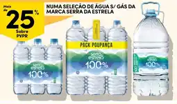Continente Numa seleção de água s/ gás da marca serra da estrela promoção