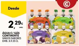 Continente Água c/ gás continente promoção