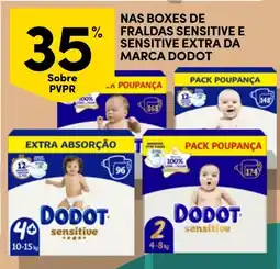 Continente Nas boxes de fraldas sensitive e sensitive extra da marca dodot promoção
