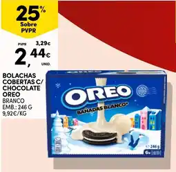 Continente Bolachas cobertas c/ chocolate oreo promoção