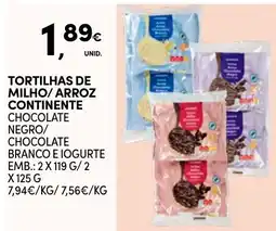 Continente Tortilhas de milho/arroz continente promoção